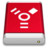 硬盘产品红色的FireWire  Drive PRODUCT Red FireWire
